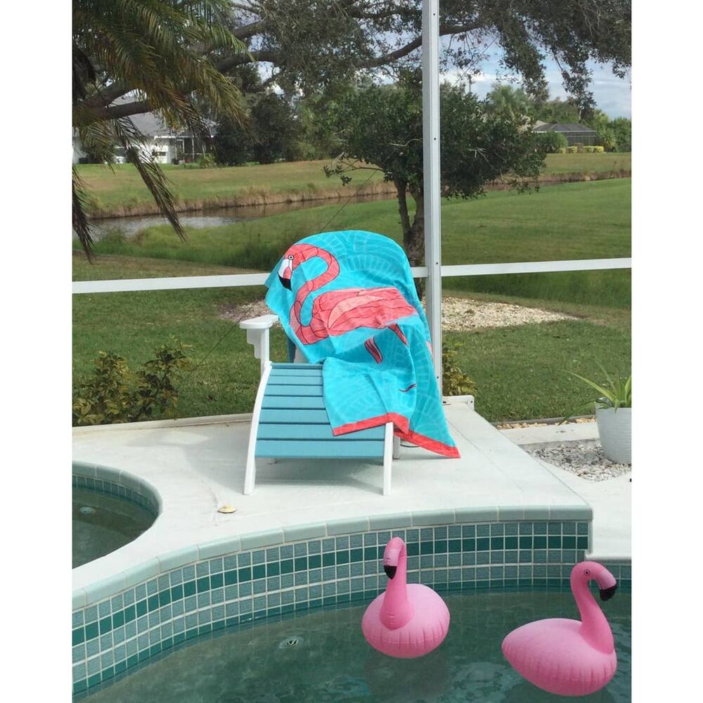 Better Homes & Gardens XL Oversized Beach Towel Flamingo NWT